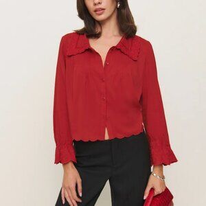 Reformation Juni Top Red - Size M